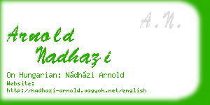 arnold nadhazi business card